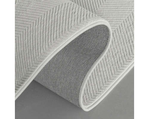 Vue détaillée d'un tapis avec motif en zigzag