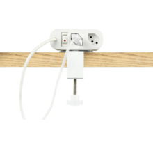 Multiprise de table avec fiche et fixation