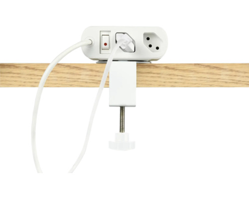 Multiprise de table avec fiche et fixation