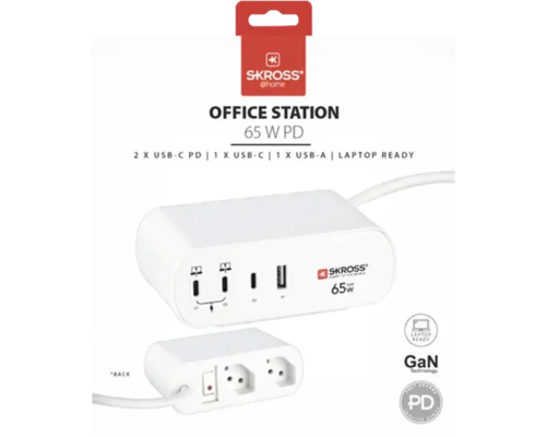 Skross Office Station avec puissance de 65 watts et divers ports USB