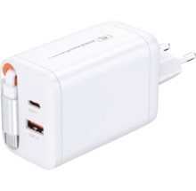 Bloc d'alimentation blanc avec ports USB-A et USB-C