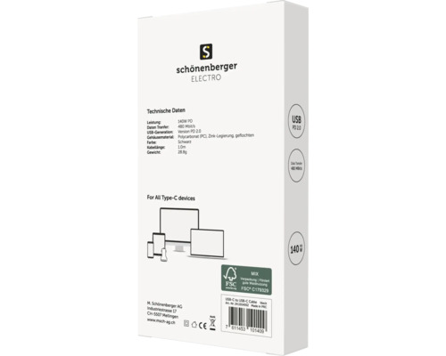 Schönenberger Elektro USB-C Kabelverpackung