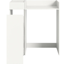 Meuble-lavabo blanc avec élément de rangement pour la salle de bains