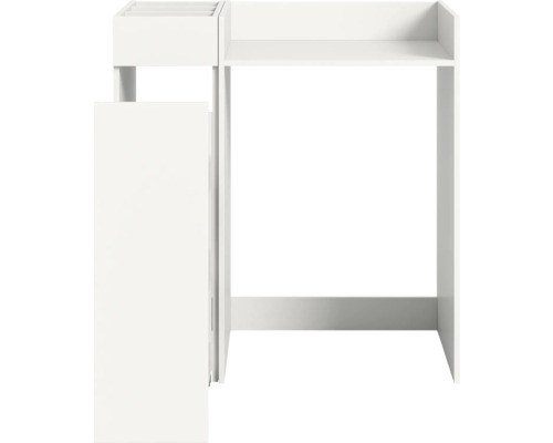 Meuble-lavabo blanc avec élément de rangement pour la salle de bains