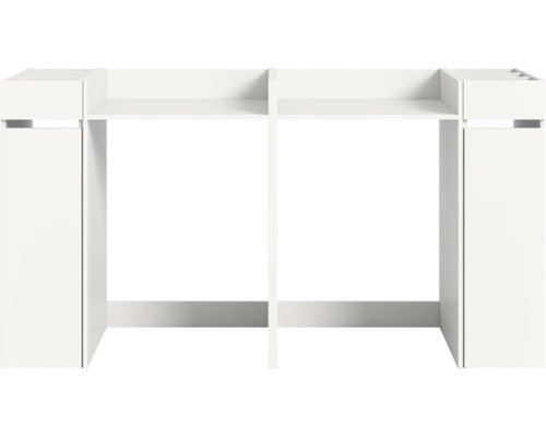 Meuble sous-lavabo avec étagère et portes d'armoire