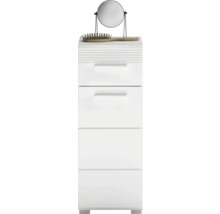 Kommode mit vier Schubladen, Kosmetikspiegel und Haarbürste