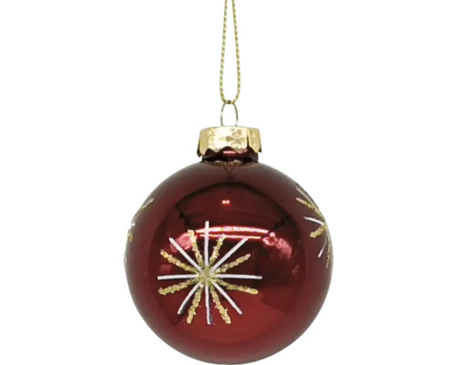 Boule de Noël avec motif étoile et suspension