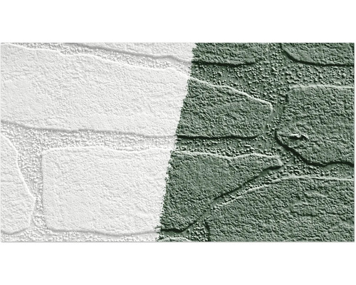 Papier peint aspect pierre, partiellement peint