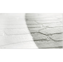 Gros plan d'un papier peint imitation briques blanches