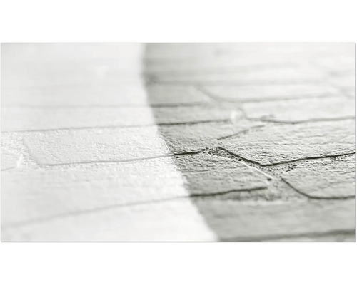 Gros plan d'un papier peint imitation briques blanches