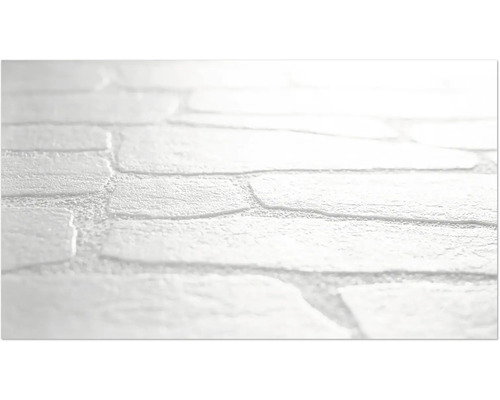 Nahaufnahme einer weissen Backsteintapete