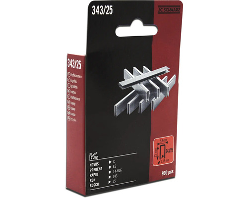 J.C. Schwarz Heftklammern Typ 343/25, 900 Stück