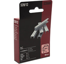 J.C. Schwarz Heftklammern Typ 539/12, 600 Stück, Details zu Grösse und Kompatibilität auf der Verpackung