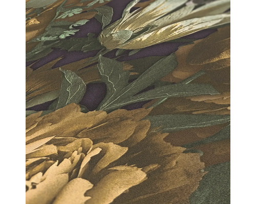 Nahaufnahme einer floral gemusterten Tapete.