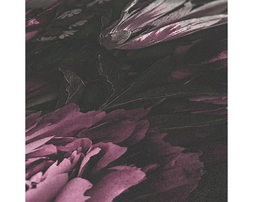 Gros plan d'un papier peint à motif floral