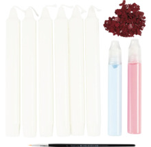 Kit de bricolage de bougies avec bougies, plaques de cire, crayons et pinceau