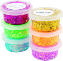 Stapelbehälter mit Glitzermasse