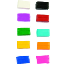 Différents blocs de pâte à modeler