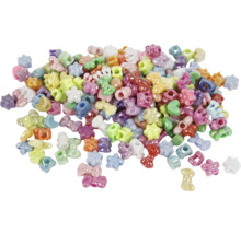Bunte Bastelperlen in verschiedenen Formen