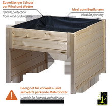 Hochbeet aus Holz mit Pflanzfolie