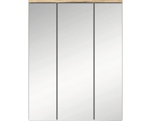 Spiegelschrank mit drei Türen und Holzdekor