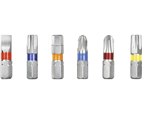 Assortiment d’embouts avec différents accessoires pour les travaux de vissage