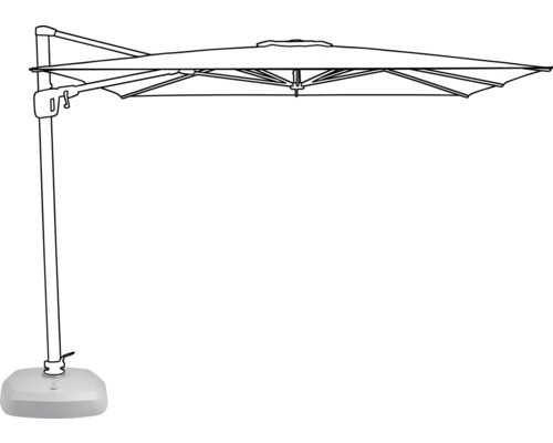 Parasol excentré avec support