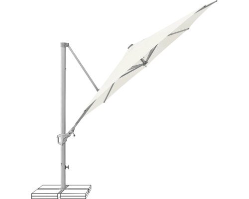 Parasol excentré avec pied