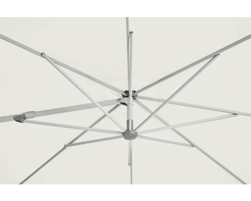 Vue détaillée de la structure d'un parasol