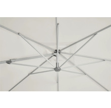 Vue intérieure d'un parasol avec armature