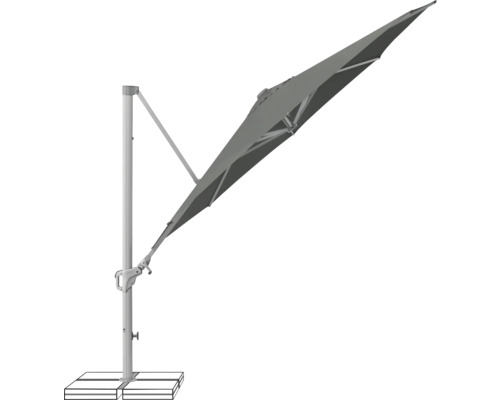 Parasol à bras libre avec pied pour l'extérieur