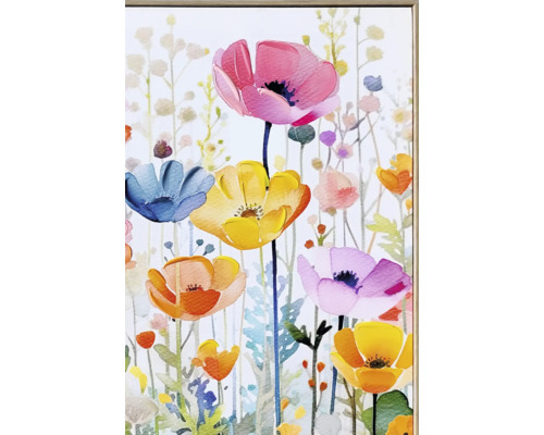 Gemälde mit Blumenmotiv im Rahmen