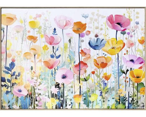 Gemälde mit Blumenmotiv im Rahmen