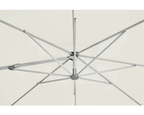 Vue de dessous d'un parasol avec des baleines