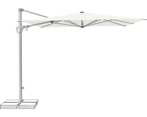 Parasol Suncomfort by Glatz Familyflex 250 cm x 250 cm sand white Parasol déporté avec support