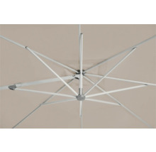 Vue détaillée du parasol avec baleines