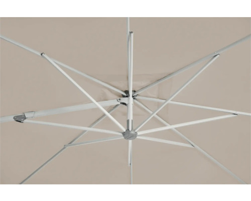 Vue détaillée du parasol avec baleines