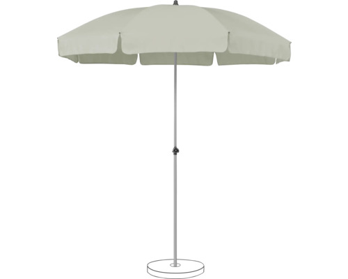 Parasol de jardin avec abat-jour rond et mât central