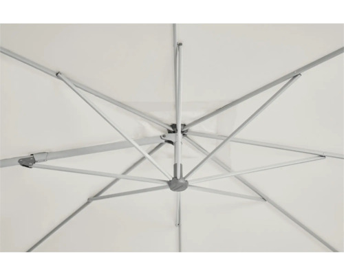 Vue détaillée de la structure d'un parasol