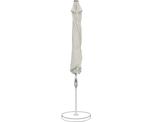 Parasol fermé avec support