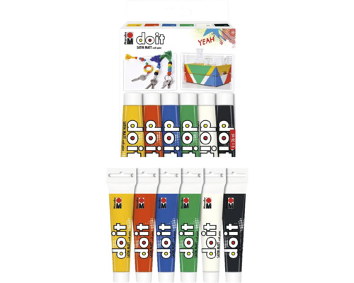 Marabu Do It Bastelfarbe Set mit sechs Tuben