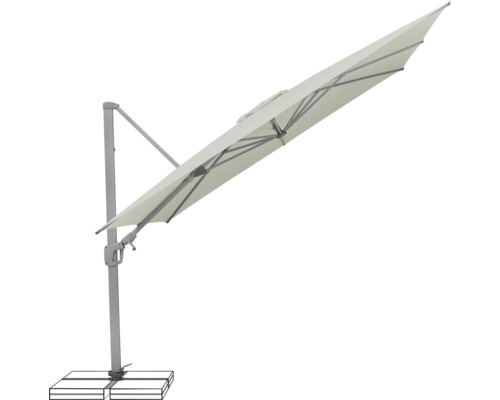 Parasol déporté avec support