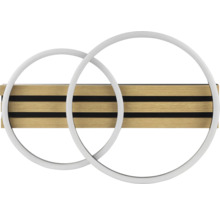 Applique décorative avec deux anneaux entrelacés