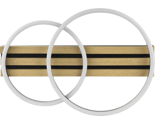 Applique décorative avec deux anneaux entrelacés