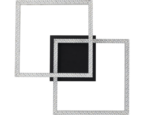 Plafonnier carré avec décor en cristal