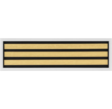 Panneau en bois avec trois bandes horizontales en bois