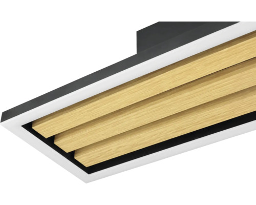 Plafonnier avec lamelles en bois