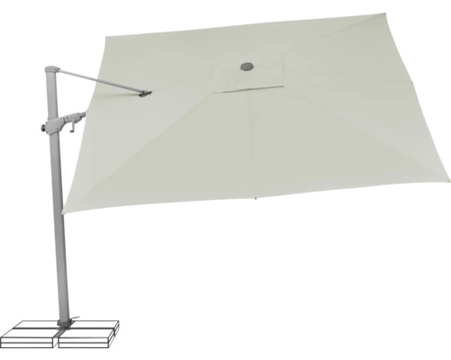 Parasol rectangulaire avec support
