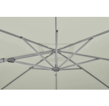 Vue de dessous d'un parasol ouvert