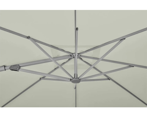 Vue de dessous d'un parasol ouvert